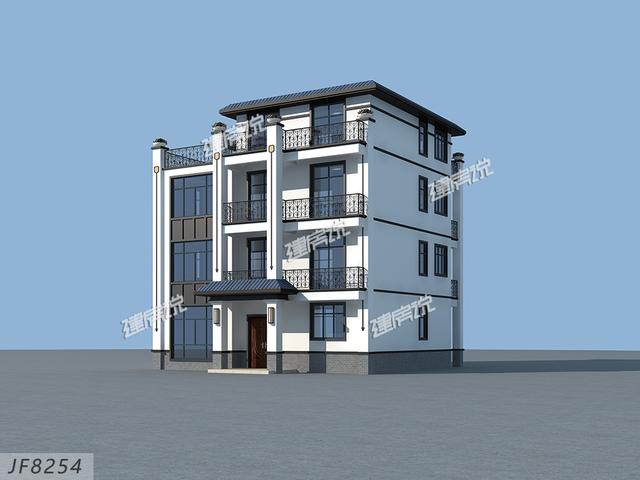 四層中式別墅，多窗多露臺(tái)，真是美到我了！