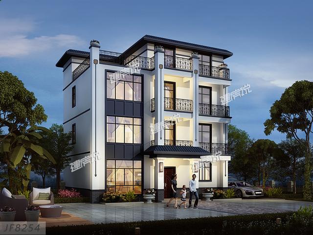 四層中式別墅，多窗多露臺(tái)，真是美到我了！