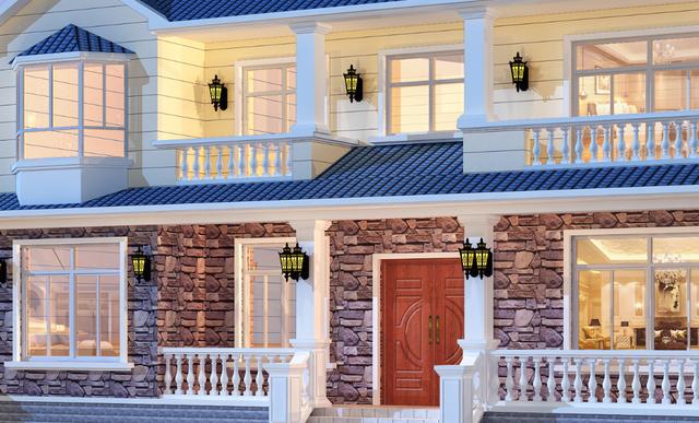 占地180平二層田園風(fēng)別墅設(shè)計(jì)圖，30萬以內(nèi)建成，一點(diǎn)也不比城里的差。