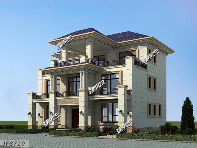 占地148平三層豪華別墅設(shè)計(jì)圖，牛轟轟的，還娶了城里媳婦