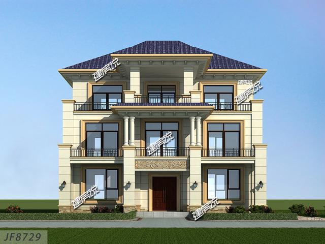 占地148平三層豪華別墅設(shè)計(jì)圖，牛轟轟的，還娶了城里媳婦