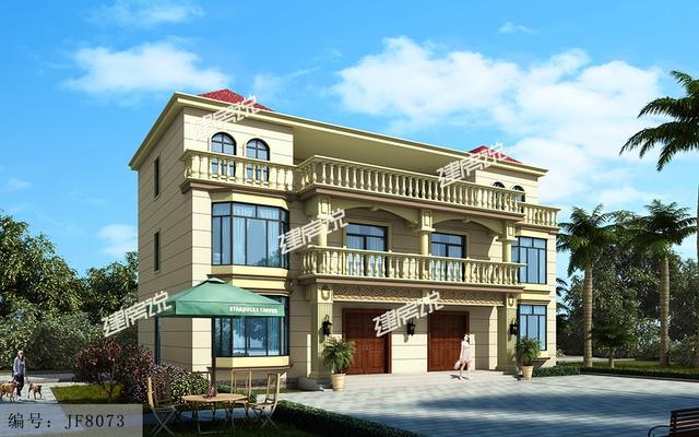 湖南兄弟建三層雙拼戶型設計圖，房子蓋好以后，村民都來串門，美極了！