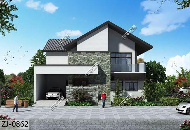 精選22套農(nóng)村別墅設(shè)計(jì)圖，帶半開(kāi)放式車(chē)庫(kù)，隨便建一棟，十里八鄉(xiāng)的人都繞路來(lái)看。