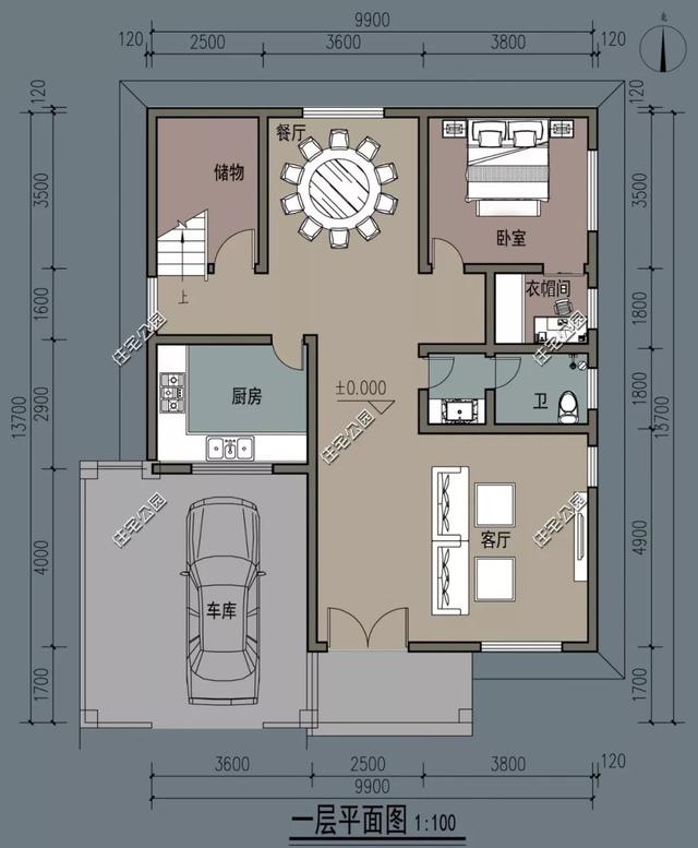 精選22套農(nóng)村別墅設(shè)計(jì)圖，帶半開(kāi)放式車(chē)庫(kù)，隨便建一棟，十里八鄉(xiāng)的人都繞路來(lái)看。