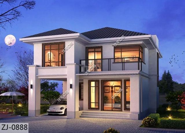 精選22套農(nóng)村別墅設(shè)計(jì)圖，帶半開(kāi)放式車(chē)庫(kù)，隨便建一棟，十里八鄉(xiāng)的人都繞路來(lái)看。