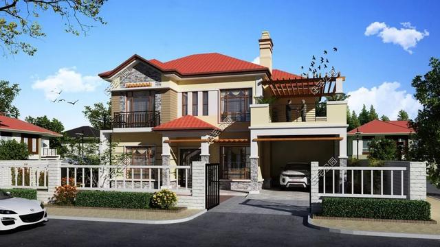 精選22套農(nóng)村別墅設(shè)計(jì)圖，帶半開(kāi)放式車(chē)庫(kù)，隨便建一棟，十里八鄉(xiāng)的人都繞路來(lái)看。