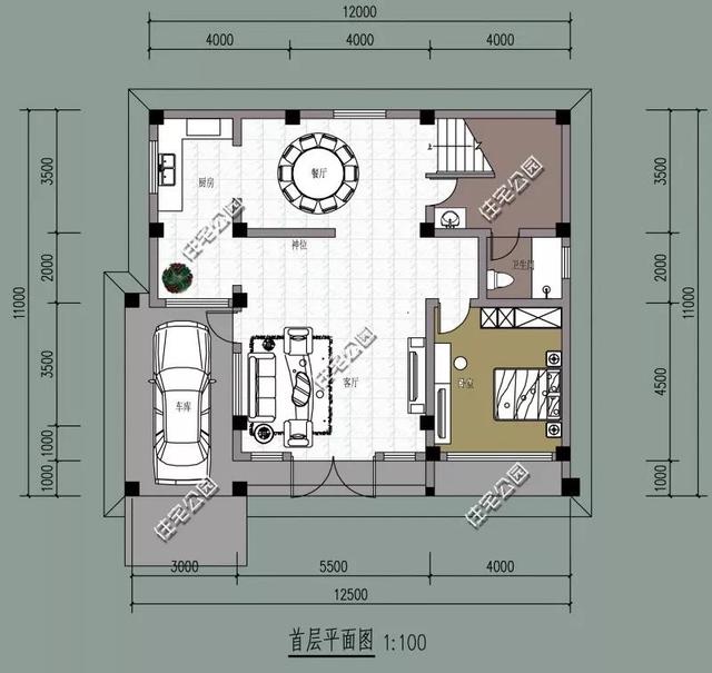 精選22套農(nóng)村別墅設(shè)計(jì)圖，帶半開(kāi)放式車(chē)庫(kù)，隨便建一棟，十里八鄉(xiāng)的人都繞路來(lái)看。