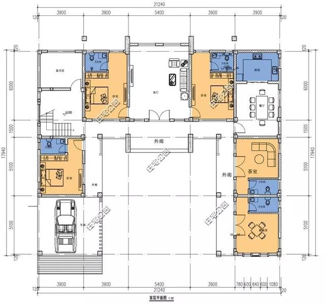 精選22套農(nóng)村別墅設(shè)計(jì)圖，帶半開(kāi)放式車(chē)庫(kù)，隨便建一棟，十里八鄉(xiāng)的人都繞路來(lái)看。