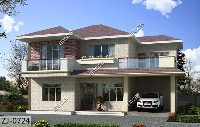 精選22套農(nóng)村別墅設(shè)計(jì)圖，帶半開(kāi)放式車(chē)庫(kù)，隨便建一棟，十里八鄉(xiāng)的人都繞路來(lái)看。