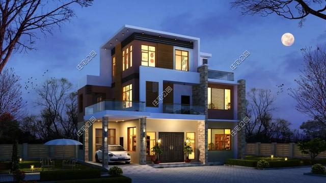 精選22套農(nóng)村別墅設(shè)計(jì)圖，帶半開(kāi)放式車(chē)庫(kù)，隨便建一棟，十里八鄉(xiāng)的人都繞路來(lái)看。