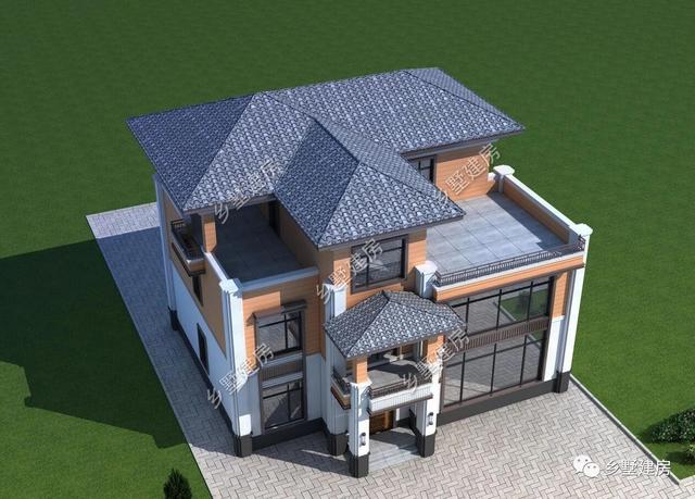 35萬三層高貴典雅三層小樓設(shè)計圖，不僅造價經(jīng)濟，還帶雙露臺、茶室設(shè)計，完美到極致！