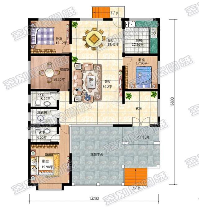 17萬一層農村自建房，戶型設計十分獨特， 實用且美觀。