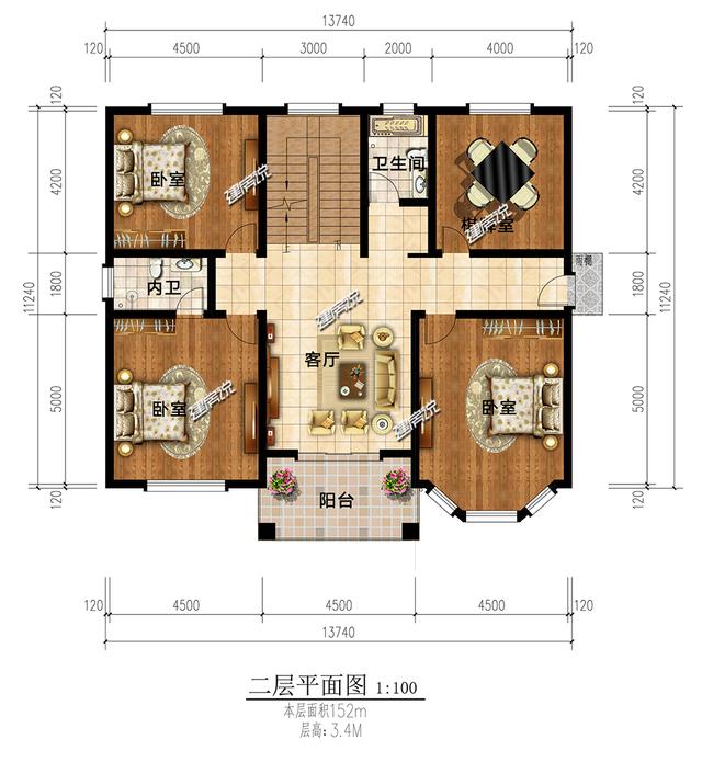 二層歐式別墅，氣質(zhì)非常的突出，鄰居天天來串門！