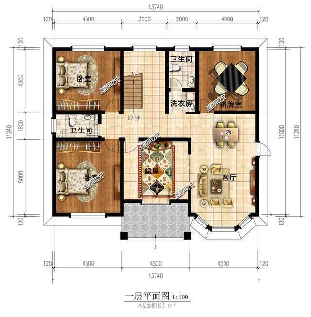 二層歐式別墅，氣質(zhì)非常的突出，鄰居天天來串門！