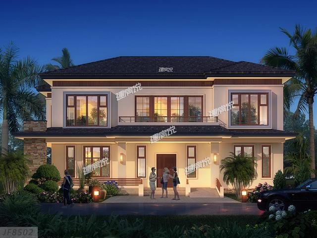 左右對稱的三層兄弟雙拼，別墅外觀秀氣，非常漂亮，家里有二胎的圖紙收藏好了