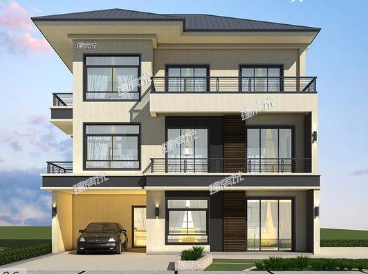 新中式三層別墅設(shè)計圖，外觀獨特，配色新穎，江西的老表搶著要建一棟。