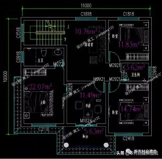 占地110平三款農(nóng)村自建房，外觀舒適大氣，室內(nèi)布局也是好戶型，造價(jià)也不高。