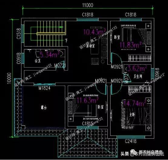 占地110平三款農(nóng)村自建房，外觀舒適大氣，室內(nèi)布局也是好戶型，造價(jià)也不高。