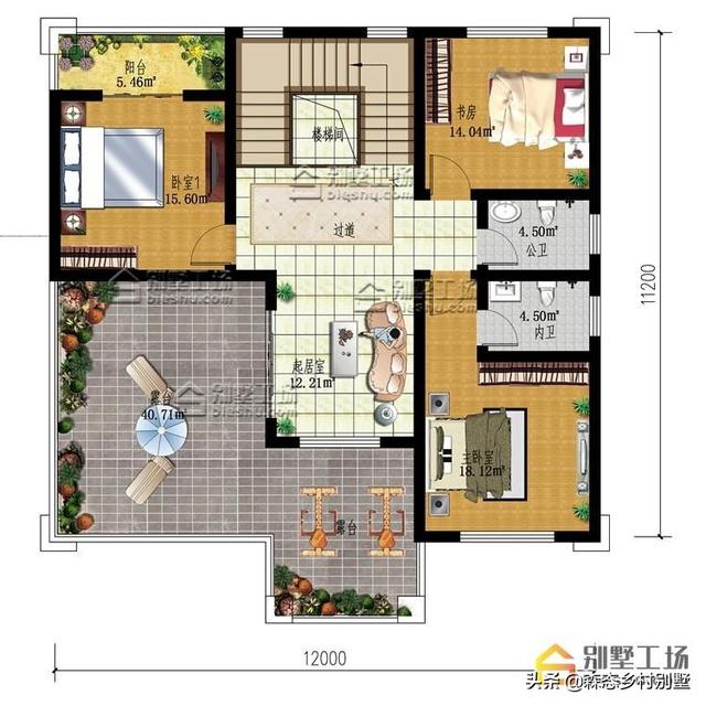 占地147三層農(nóng)村別墅設(shè)計圖，戶型方方正正，符合傳統(tǒng)審美，喜歡的朋友可以留作參考。