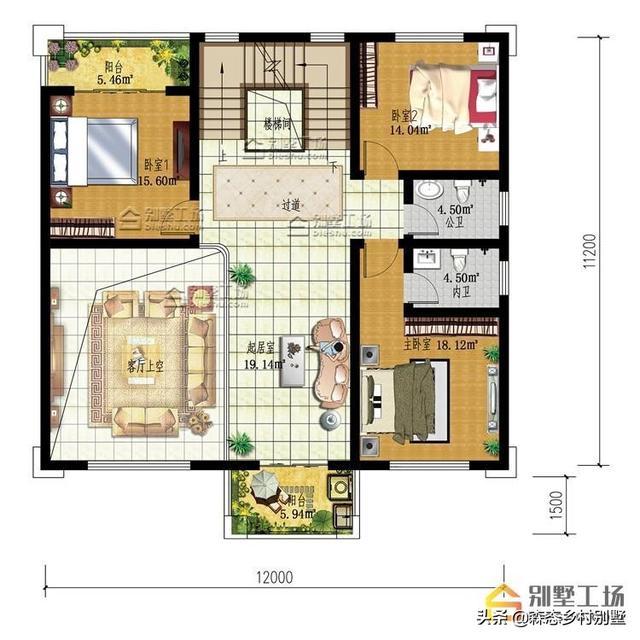 占地147三層農(nóng)村別墅設(shè)計圖，戶型方方正正，符合傳統(tǒng)審美，喜歡的朋友可以留作參考。