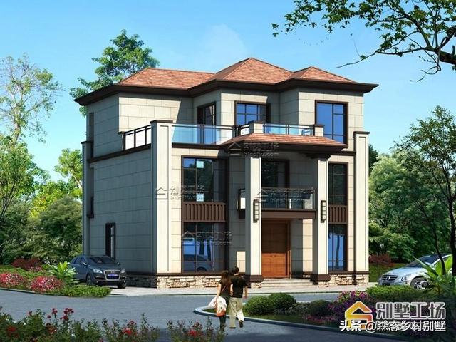 占地147三層農(nóng)村別墅設(shè)計圖，戶型方方正正，符合傳統(tǒng)審美，喜歡的朋友可以留作參考。