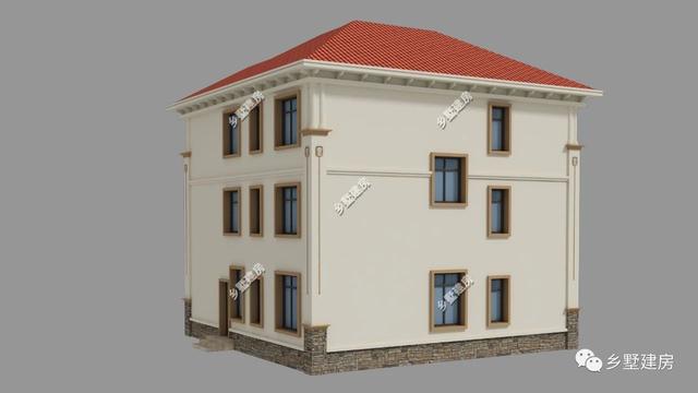 14.7×16.2米三層歐式別墅設計圖，簡約而不簡單，挑空客廳設計，這樣的房子真的美極了