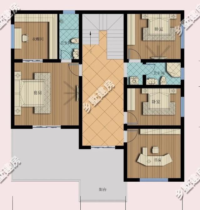 14.7×16.2米三層歐式別墅設計圖，簡約而不簡單，挑空客廳設計，這樣的房子真的美極了