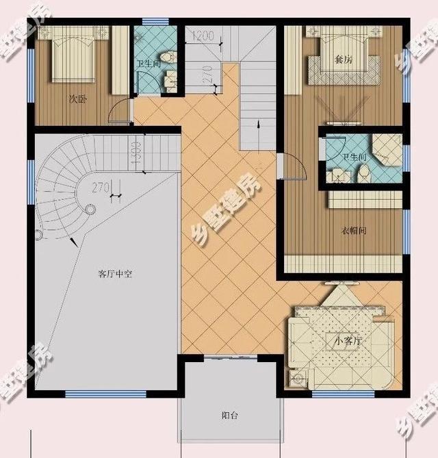 14.7×16.2米三層歐式別墅設計圖，簡約而不簡單，挑空客廳設計，這樣的房子真的美極了