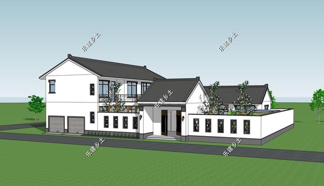 占地327平的中式三合院住宅設(shè)計(jì)圖，百年傳承，融合創(chuàng)新。