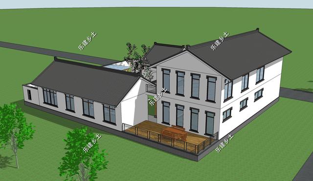 占地327平的中式三合院住宅設(shè)計(jì)圖，百年傳承，融合創(chuàng)新。