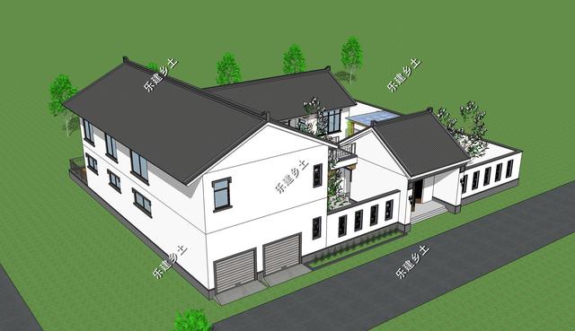 占地327平的中式三合院住宅設(shè)計(jì)圖，百年傳承，融合創(chuàng)新。
