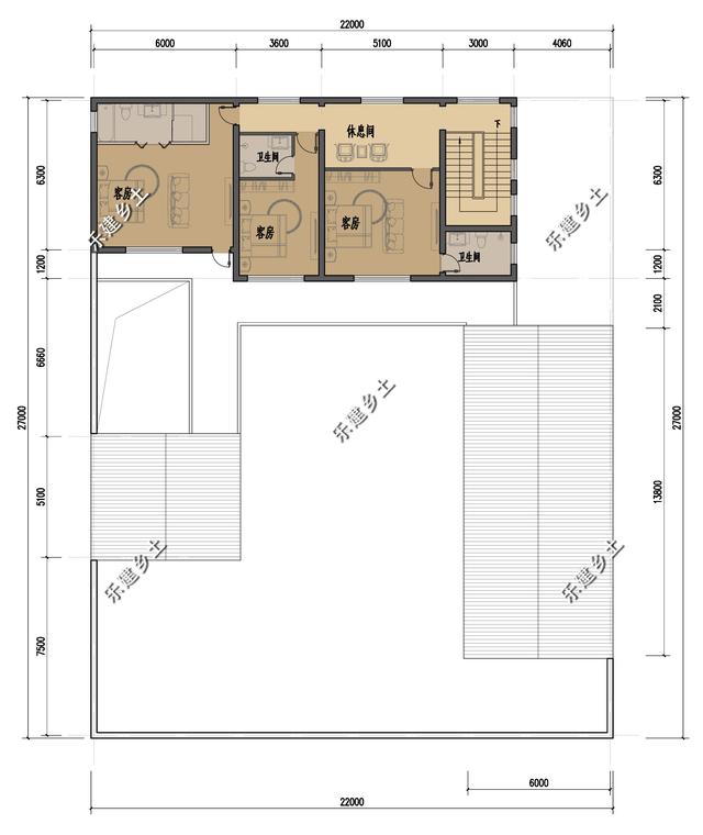 占地327平的中式三合院住宅設(shè)計(jì)圖，百年傳承，融合創(chuàng)新。