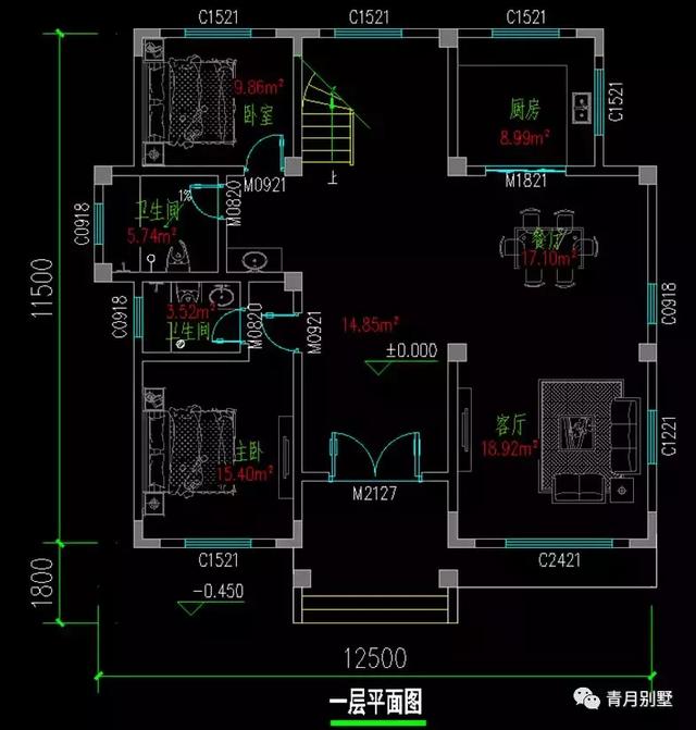 占地131平三層小別墅設(shè)計圖，時尚亮麗，帶大露臺，非常實(shí)用。