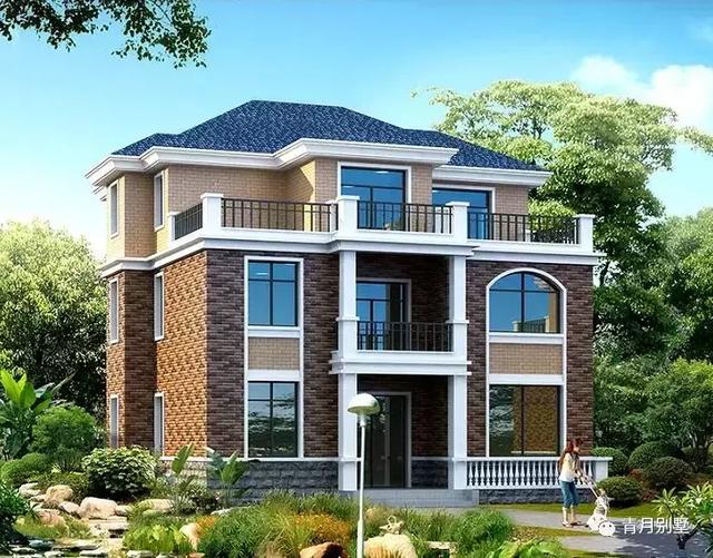 占地131平三層小別墅設(shè)計圖，時尚亮麗，帶大露臺，非常實(shí)用。