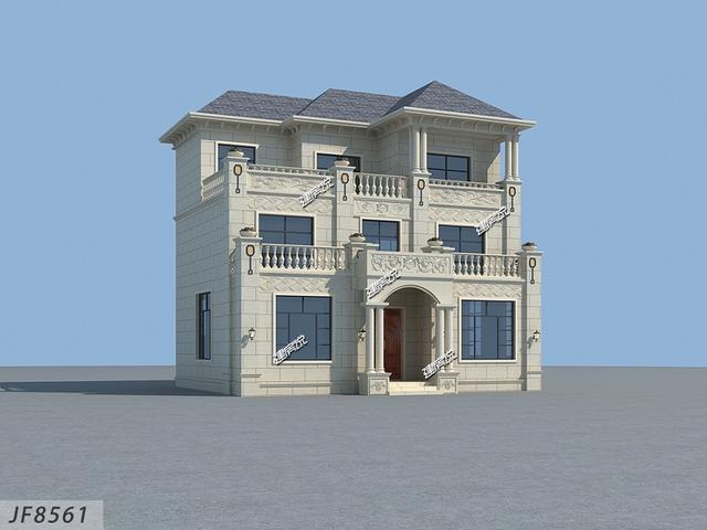 占地134米三層農(nóng)村自建房，外觀清新靚麗，建棟在老家，絕對氣質(zhì)凸出。