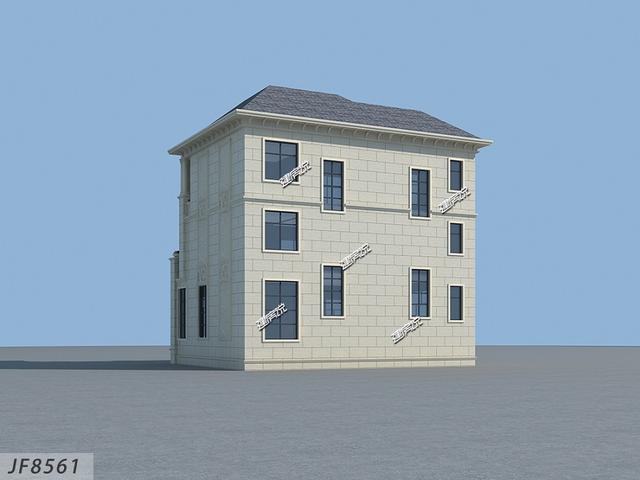 占地134米三層農(nóng)村自建房，外觀清新靚麗，建棟在老家，絕對氣質(zhì)凸出。