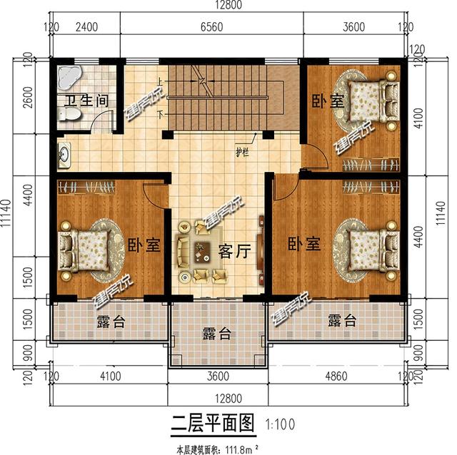 占地134米三層農(nóng)村自建房，外觀清新靚麗，建棟在老家，絕對氣質(zhì)凸出。