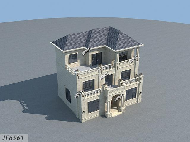 占地134米三層農(nóng)村自建房，外觀清新靚麗，建棟在老家，絕對氣質(zhì)凸出。