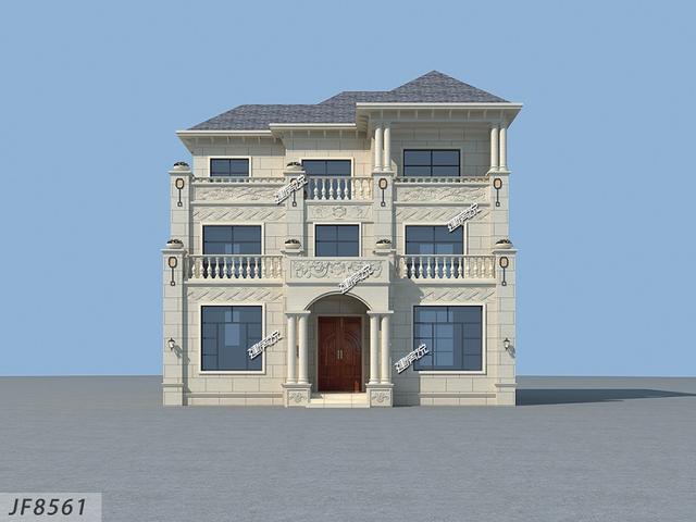 占地134米三層農(nóng)村自建房，外觀清新靚麗，建棟在老家，絕對氣質(zhì)凸出。