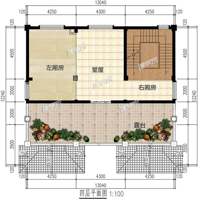 三層農(nóng)村住宅設(shè)計(jì)圖，帶火灶，外觀十分漂亮，室內(nèi)布局實(shí)用性強(qiáng)。