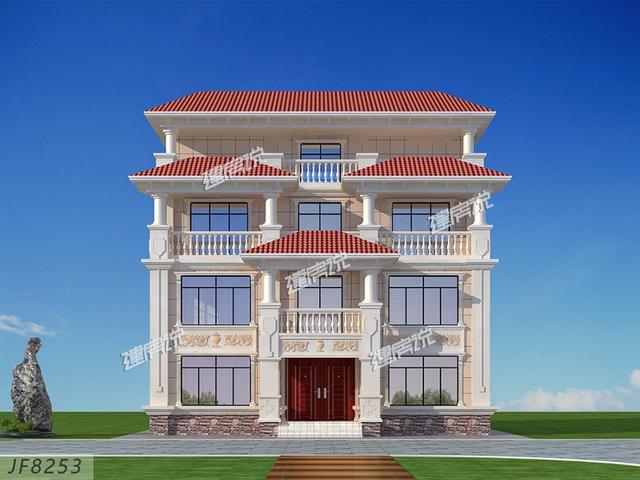 三層農(nóng)村住宅設(shè)計(jì)圖，帶火灶，外觀十分漂亮，室內(nèi)布局實(shí)用性強(qiáng)。