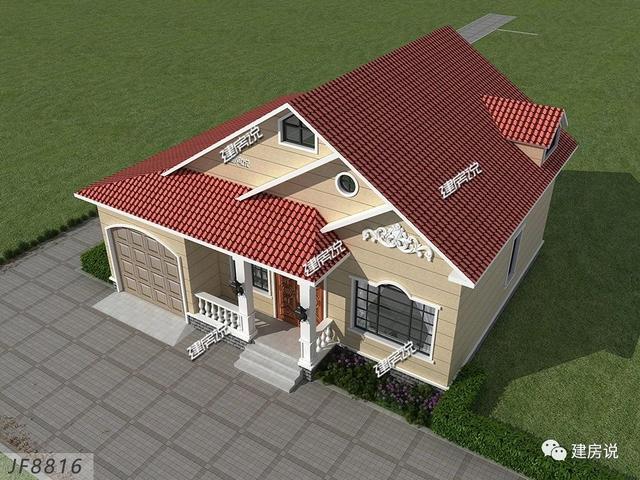 占地149平實(shí)用兩層別墅設(shè)計(jì)圖，造型獨(dú)特，26萬拿下，村里人人都來串門。