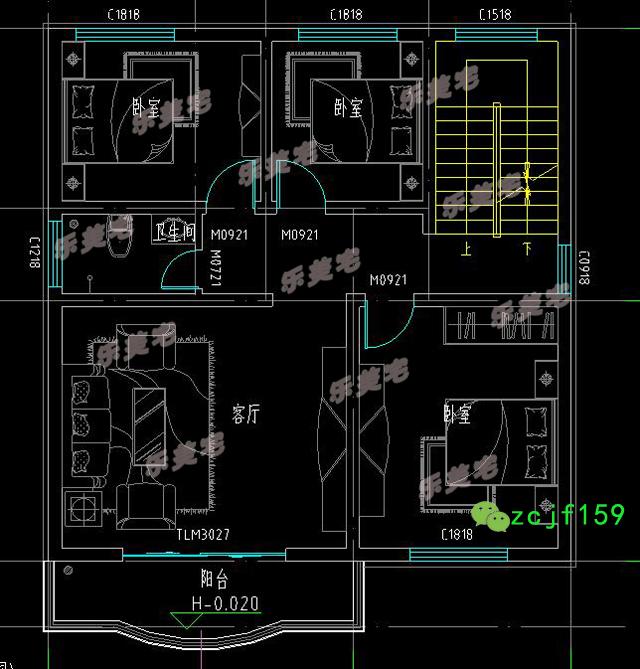 兩棟占地不足100平米的三層自建房，簡(jiǎn)單實(shí)用，適合農(nóng)村自建。