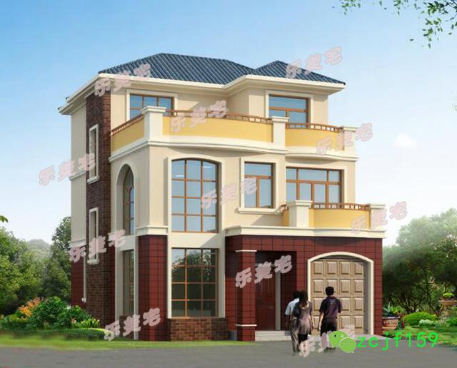 兩棟占地不足100平米的三層自建房，簡(jiǎn)單實(shí)用，適合農(nóng)村自建。