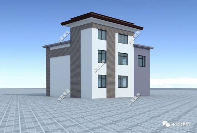 三層現代風農村自建別墅，主體造價只要36萬元，鄰居們都來串門。