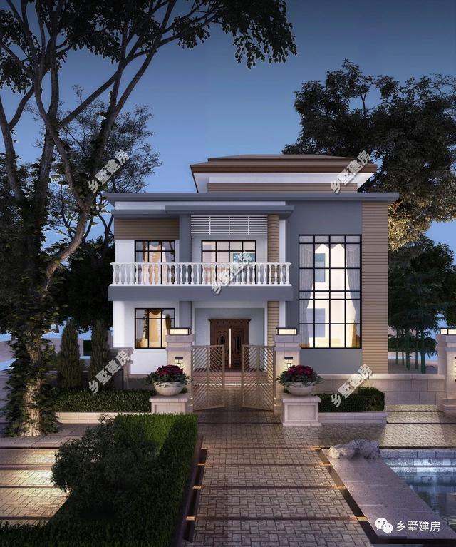 三層現代風農村自建別墅，主體造價只要36萬元，鄰居們都來串門。