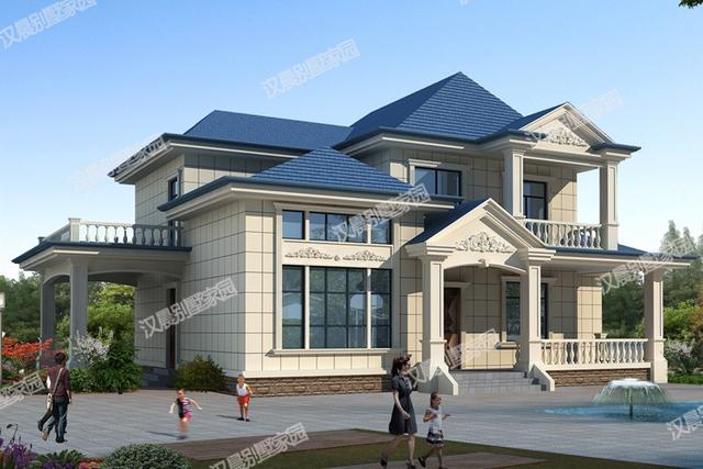 新款二層農(nóng)村小別墅，兩種方案設(shè)計，車庫+堂屋+復(fù)式中空，你喜歡嗎？