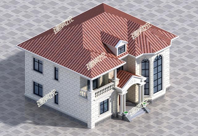 占地147平方米的二層鄉(xiāng)村小樓設(shè)計圖，花20多萬就能建成！