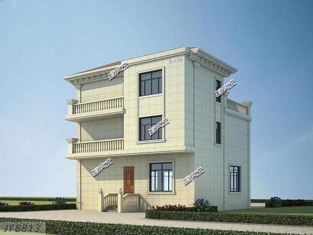 11.16米x11.48米三層農(nóng)村小樓設(shè)計圖，精致漂亮，適合農(nóng)村自建。