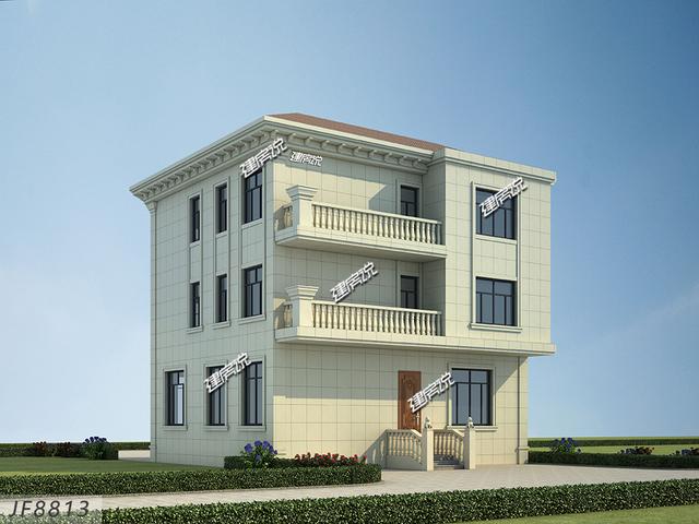 11.16米x11.48米三層農(nóng)村小樓設(shè)計圖，精致漂亮，適合農(nóng)村自建。